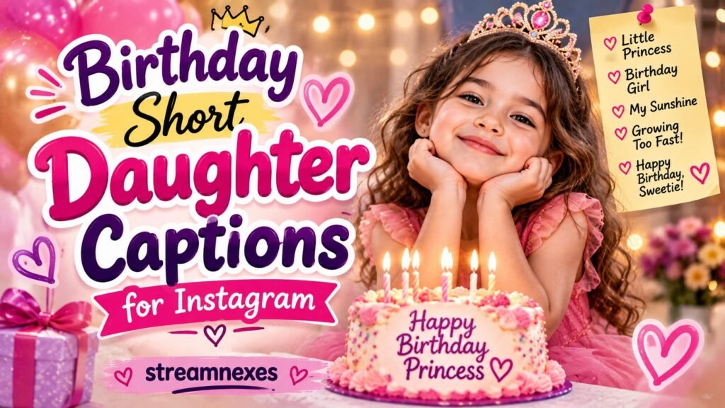 Birthday Short Daughter Captions for Instagram