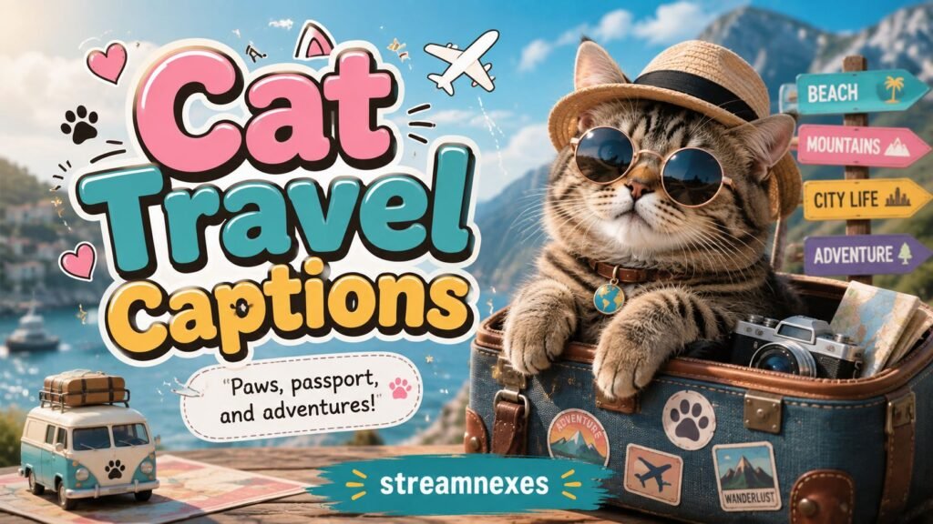 Cat Travel Captions