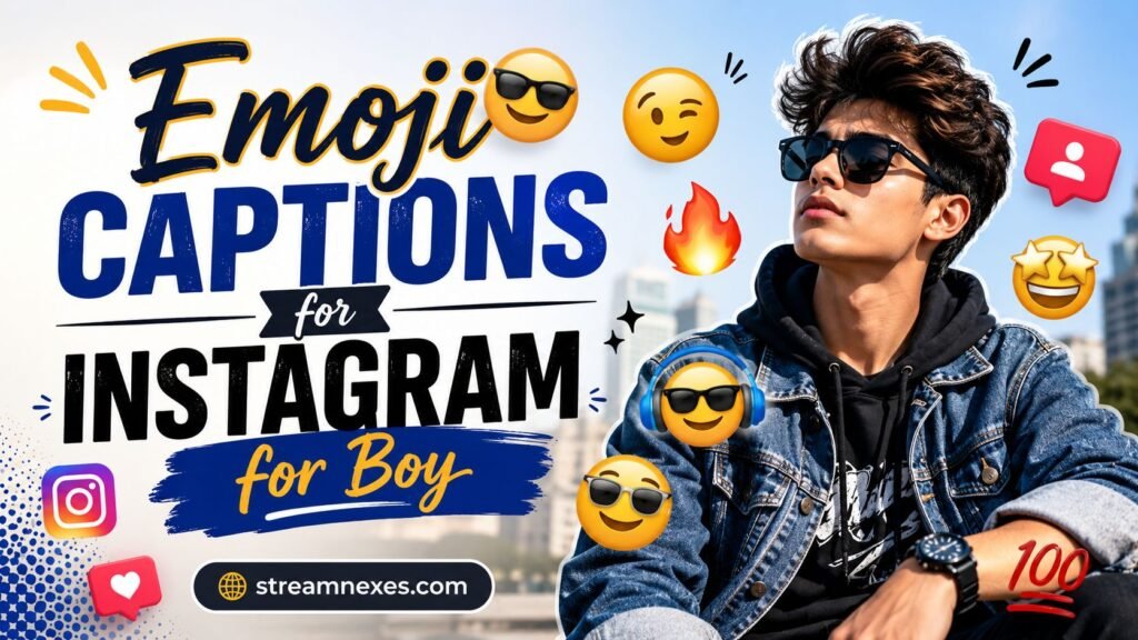 Emoji Captions for Instagram for Boy