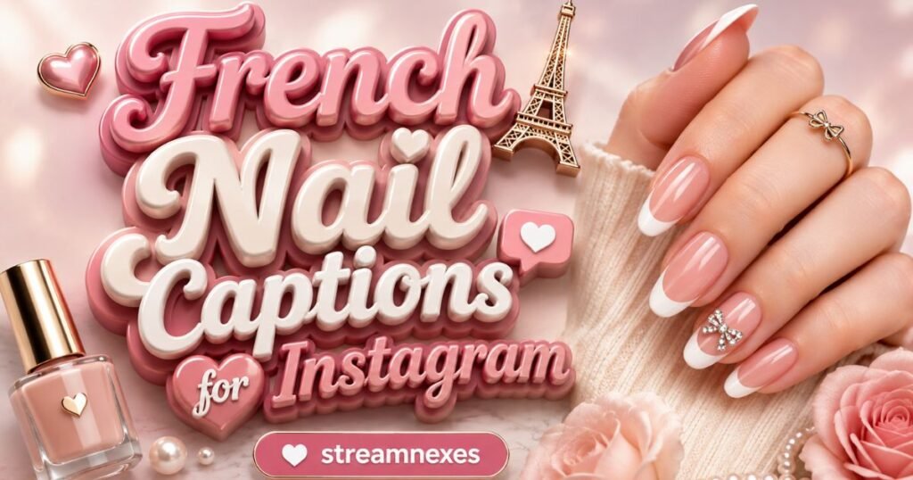 French Nail Captions for Instagram
