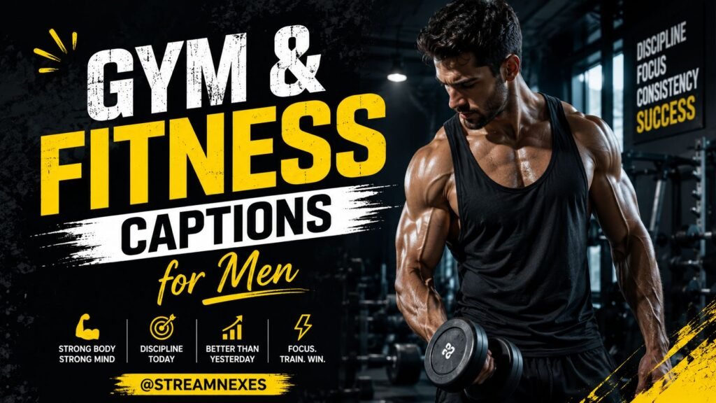 Gym & Fitness Captions for Men 🏋️🔥