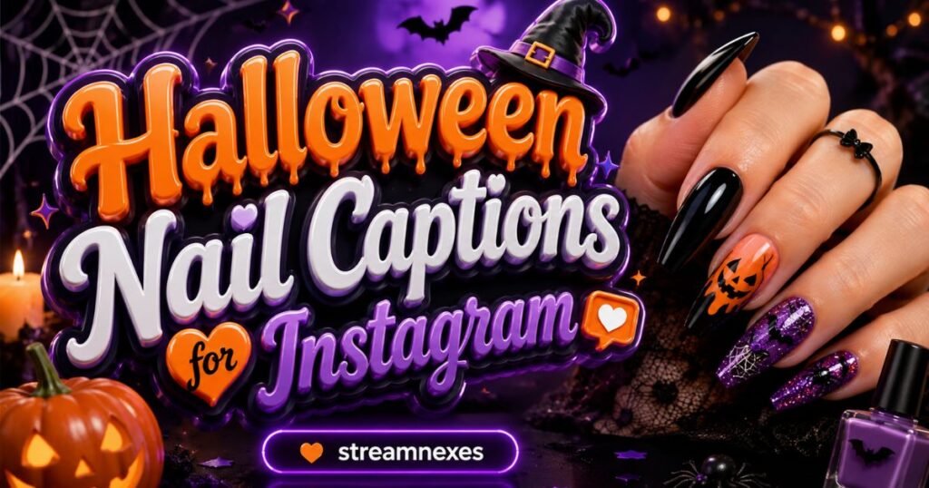 Halloween Nail Captions for Instagram