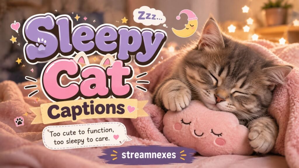 Sleepy Cat Captions