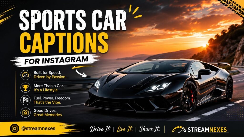 Sports Car Captions for Instagram