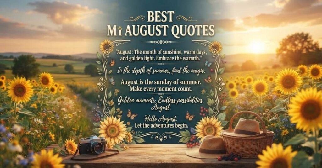 Best August Quotes
