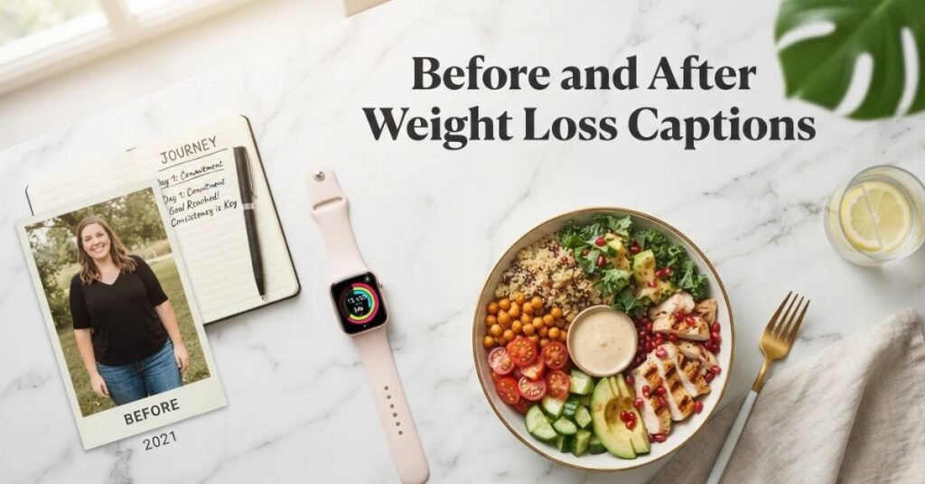 Before and After Weight Loss Captions