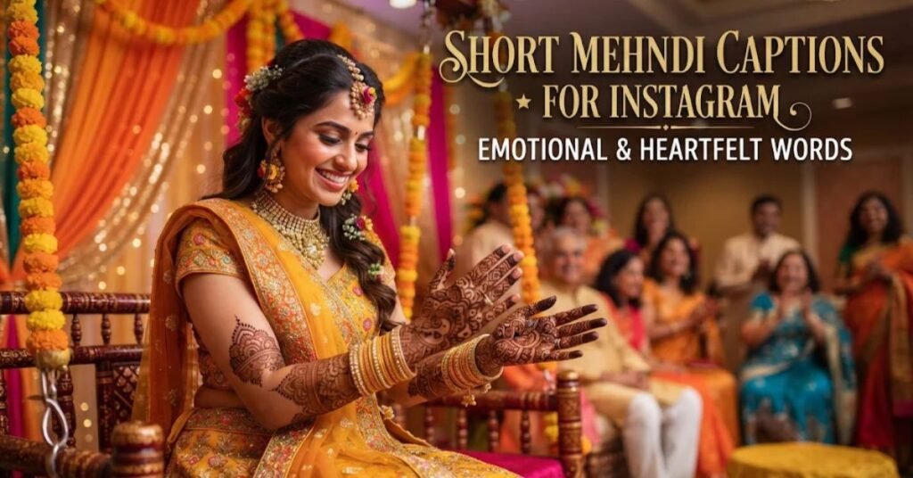 Emotional Mehndi Captions For Instagram With Heartfelt Words