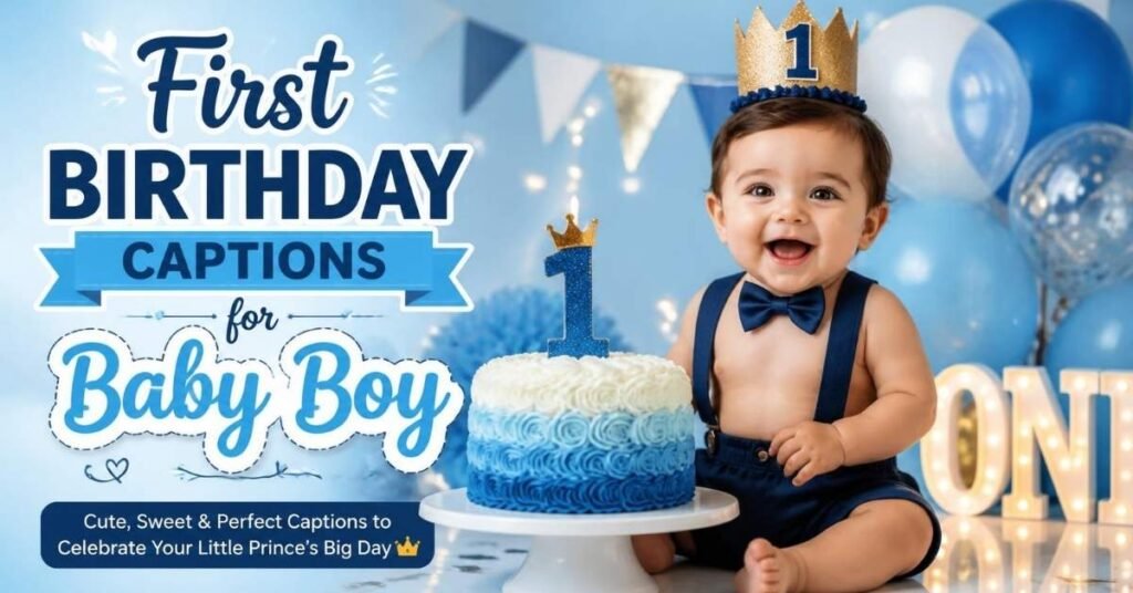 first birthday captions for baby boy