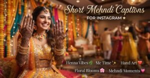 short mehndi captions for instagram